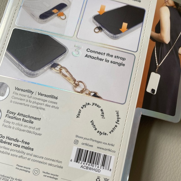 Handsfree Universal Crossbody phone strap - Picture 3 of 4